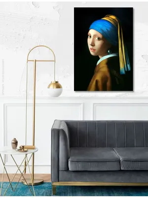 Картина на холсте Ян Вермеер \"Девушка с жемчужной сережкой\"