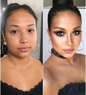 Девушки делятся фотографиями до и после макияжа, и многие выглядят как  совсем другие люди | Highlighter makeup, Amazing wedding makeup, Wedding  makeup tips