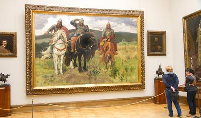 Картину «Три богатыря» купить в подарок на юбилей с доставкой по Москве и  России