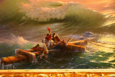 Тонущий корабль», 1854 год, Айвазовский — описание картины