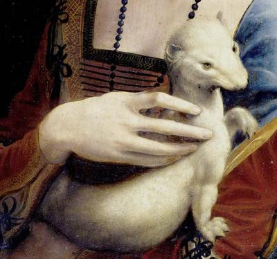 Репродукция картины «Дама с горностаем» Леонардо да Винчи от Арона Оноре