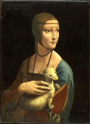 Дама с горностаем\" Леонардо да Винчи, описание картины, репродукция (фото),  где находится \"Дама с горностаем\" | Артхив