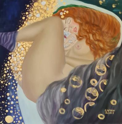 Даная-Климт - TemperaArt картина, репродукция Густав Климт, Даная