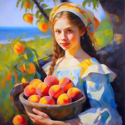 Ролик дня: Девочка с персиками