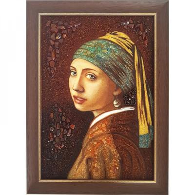 Картина на стену для интерьера \"Девушка с жемчужной сережкой\" на  натуральном холсте 30*40 см - купить по низкой цене в интернет-магазине  OZON (491802012)