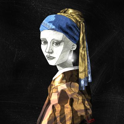 Купить Картина 3D «Девушка с жемчужной серёжкой», тактильная по цене 11772  руб.