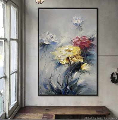 Картина интерьерная на холсте Poly Print Art Голубой кит 30х30 см. - купить  в Москве, цены на Мегамаркет