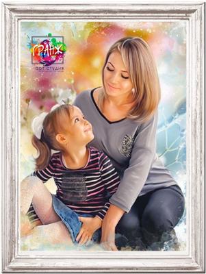 Картина в подарок любимой маме - Портреты и шаржи по фотографии в Уфе