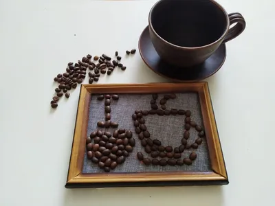 Панно из кофейных зерен - инструкция изготовления картины из кофе |  КОФЕ-ПОДЕЛКИ | Постила
