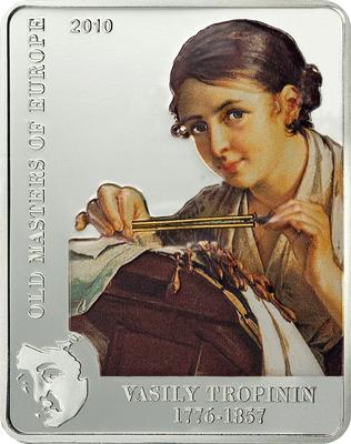 Картина в раме. Неизвестный художник, «Кружевница», холст, масло, XIX век,  81 × 63,5см — Антикварная лавка в Калашном