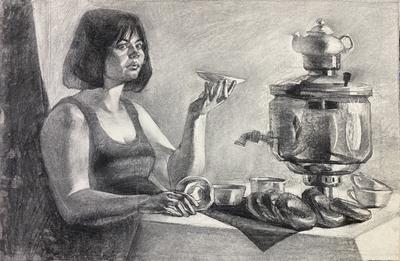 Купчиха знает толк в чаепитии, или как Кустодиев изобразил свою далекую  мечту | Пикабу