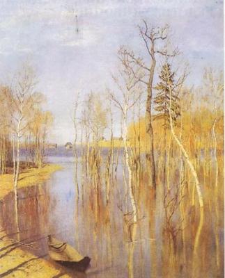 Сочинение по картине Левитана Весна. Большая вода