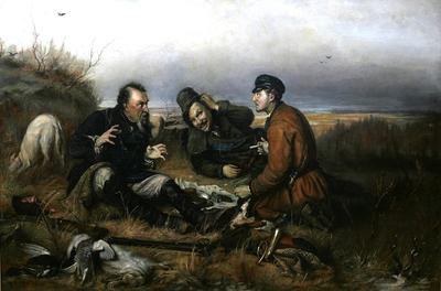 Картина «Охотники на привале», Корин П.Д., 555.00 руб, купить с доставкой  по Беларуси