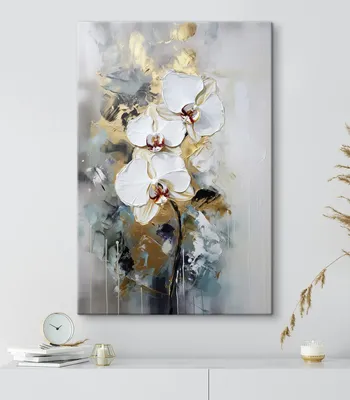 Картина маслом \"Орхидеи\" 50 на 40 в интернет-магазине Ярмарка Мастеров по  цене 6800 ₽ – 94C71RU | Картины, Москва - доставка по России