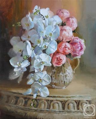 Орхидеи» картина Рогозиной Светланы маслом на холсте — купить на ArtNow.ru