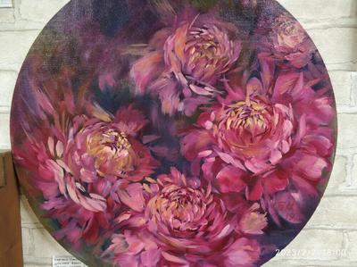 Картина на стену для интерьера \"Розовые пионы\" на натуральном холсте 30*40  см - купить по низкой цене в интернет-магазине OZON (491852758)