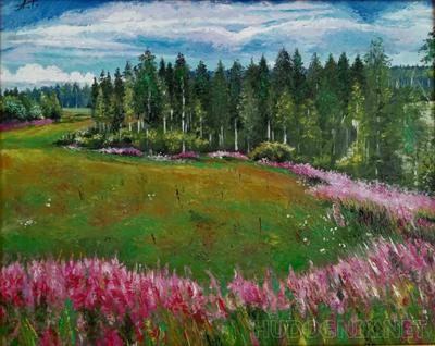 Модульная картина \"Фиолетовая природа\" – купить по низкой цене с доставкой  по России | Интернет-магазин модульных картин Picasso