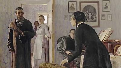 Описание картины Репина \"Не ждали\", 1884