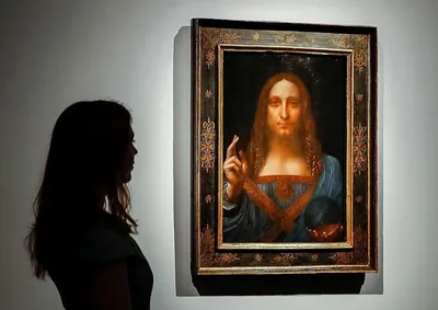 Картина в коричневой раме с паспарту, Леонардо да Винчи \"Спаситель мира\",  50x40см / Галерейщикъ - купить по низкой цене в интернет-магазине OZON  (1227739071)