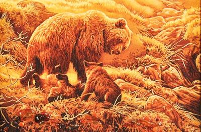Картина янтарная \"Три медведя\", арт. 8114678 — 28800 руб. купить в каталоге  интернет-магазина Лавка Подарков в Москве