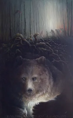 Картина янтарная \"Три медведя\" | AliExpress