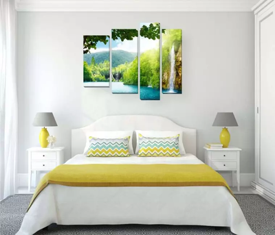 Картины над Кроватью: 170+ (Фото) Как Повесить? Какую Выбрать? | Кровати,  Интерьеры спальни, Картины