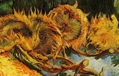 Картина Копия картины Ван Гога \"Ваза с пятнадцатью подсолнухами, 1888г. \"  (копия Анджея Влодарчика) 50x60 VG230202 купить в Москве