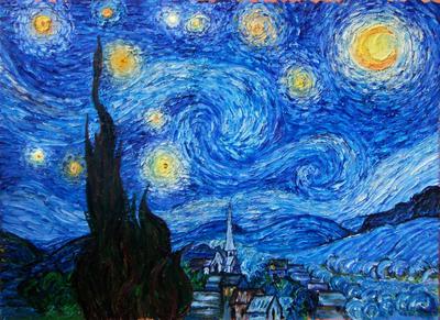 Картина ван гога звездная ночь фото