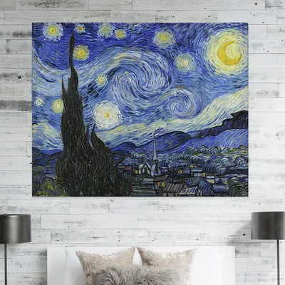 Абстрактное искусство, звездная ночь, холст, картина маслом, городской  пейзаж Ван Гога, художественная живопись, постер, Настенная картина,  украшение семейной комнаты | AliExpress