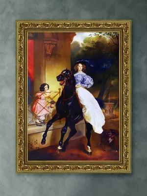 Всадница» картина Брюллова 1832 г., описание