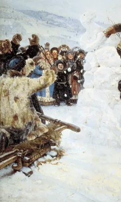 Взятие снежного городка» Сурикова, или сибирский шедевр за три ведра водки  | Картина маслом | Дзен