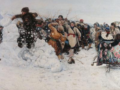 Купить картину (репродукцию) Суриков Василий - Взятие снежного городка,  1891 в Москве