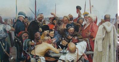 Запорожцы пишут письмо турецкому султану: из-за чего так веселились казаки  на картине Репина