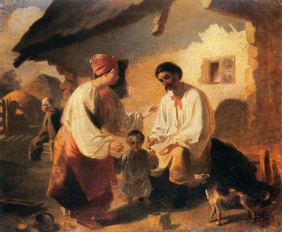 Taras Grigorievich Shevchenko Peasant family, 1843, 60×73 cm: Description  of the artwork | Arthive