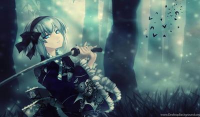 Download wallpaper 1366x768 anime, girl, cute, lights, night tablet, laptop  hd background