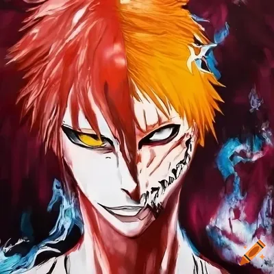 Ichigo full hollow from the anime bleach in contemporary water color on  Craiyon
