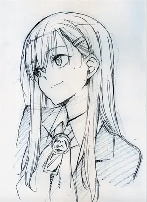 Как нарисовать аниме девушку с длинными волосами карандашом | Рисунки, Аниме,  Рисовать