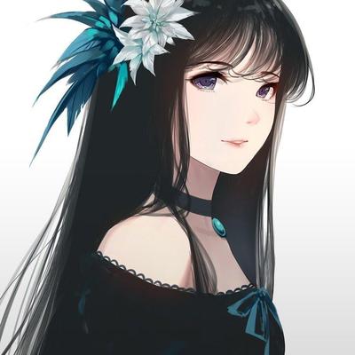 аниме девушка с длинными черными волосами, картинки фон картинки и Фото для  бесплатной загрузки