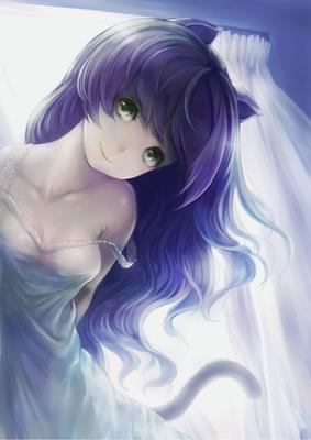 Аниме девушка с тёмно фиолетовыми волосами - фото и картинки: 35 штук