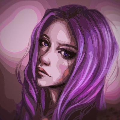 Картинка Аниме девушка с фиолетовыми волосами » Аниме картинки (287 фото)  скачать - Картинки 24 » Картинки 24 - скачать картинки бесплатно