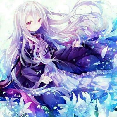 Аниме Короткие фиолетовые волосы с аксессуаром цветок термостойкий Хэллоуин  | AliExpress