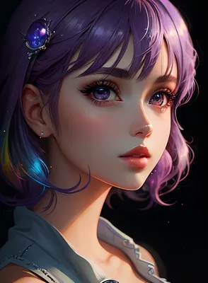 Девушка с фиолетовыми глазами - 71 фото