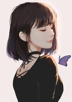 ArtStation - Butterfly, Kai Di Chen | Anime art girl, Manga art, Anime art