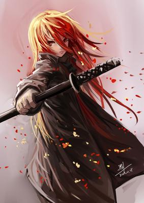 Аниме девушка с мечом - красивые фото