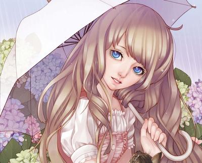 грустная девушка аниме манга со светлыми волосами Иллюстрация вектора -  иллюстрации насчитывающей повелительница, красивейшее: 219570212