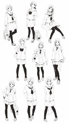 Обои на рабочий стол Ichinose Shiki / Шики Ичиносэ из аниме Idolmaster:  Сinderella Girls / Идолмастер: Девушки-золушки, в школьной форме, стоит на  розовом фоне с сердечком, обои для рабочего стола, скачать обои,