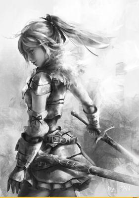 Скачать обои девушка, оружие, меч, аниме, воин, блондинка, Claymore,  доспех, раздел сёдзё в разрешении 2560x1600