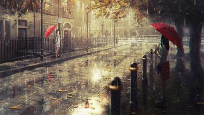 3 красивых и романтичных аниме про дождь и отношения двух людей, которых он  так или иначе сблизил | Baka-Blog | Дзен