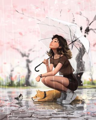 Картинки Аниме, блич, дождь, аранкар, гриммджоу - обои 1366x768, картинка  №9198