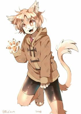 Digital Art: Cute Anime Wolf Girl Furry Lovers 1 PNG - Etsy